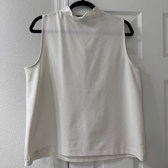 Ann Taylor Off-White Sleeveless Top – Size Large - Picture 2 of 4